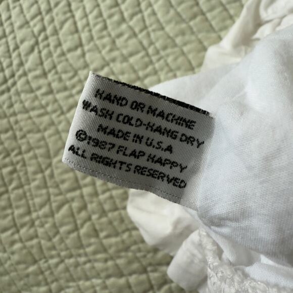 Flap Happy Double Ruffle Hat Size XS Sun Protection Baby Hat Tie Original - Picture 2 of 6